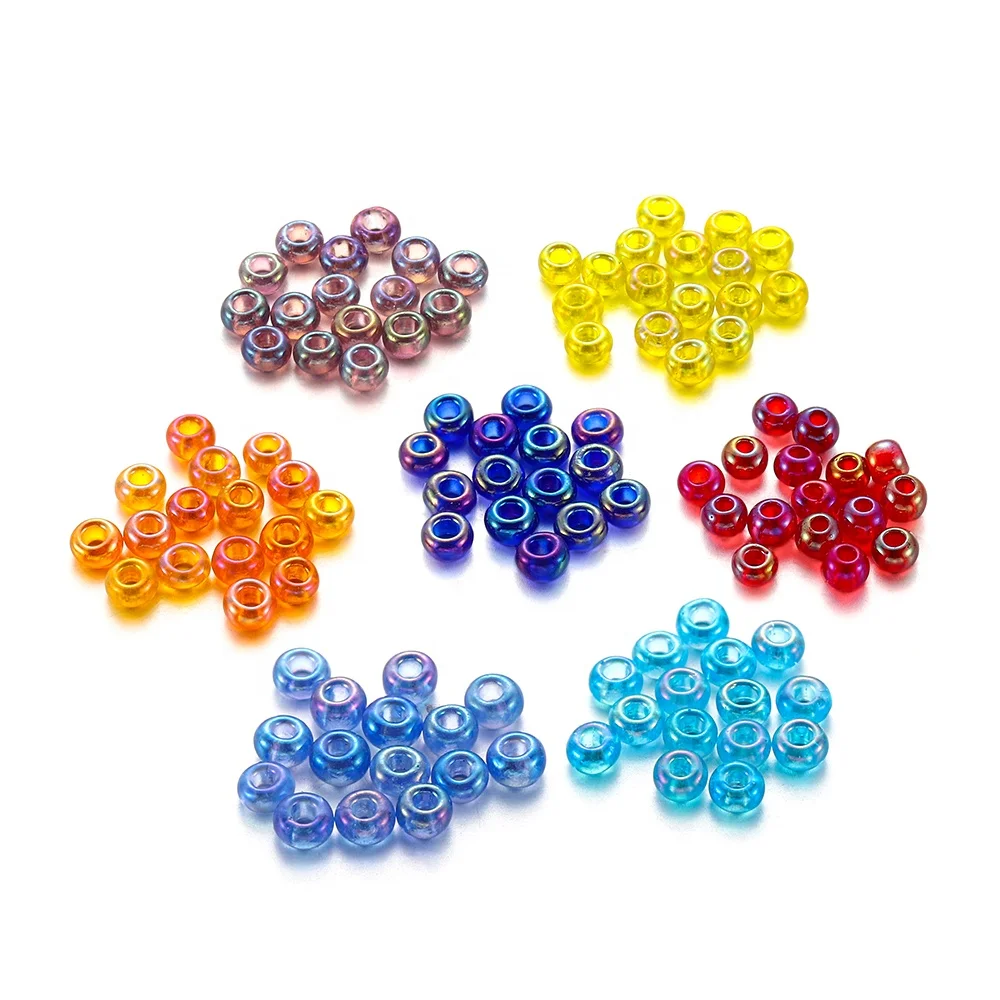 

1200pcs Get Free 600pcs Czech Glass Seed Beads Small Bead Findings DIY Bracelet Necklace Jewelry Making Supplies, As pictures