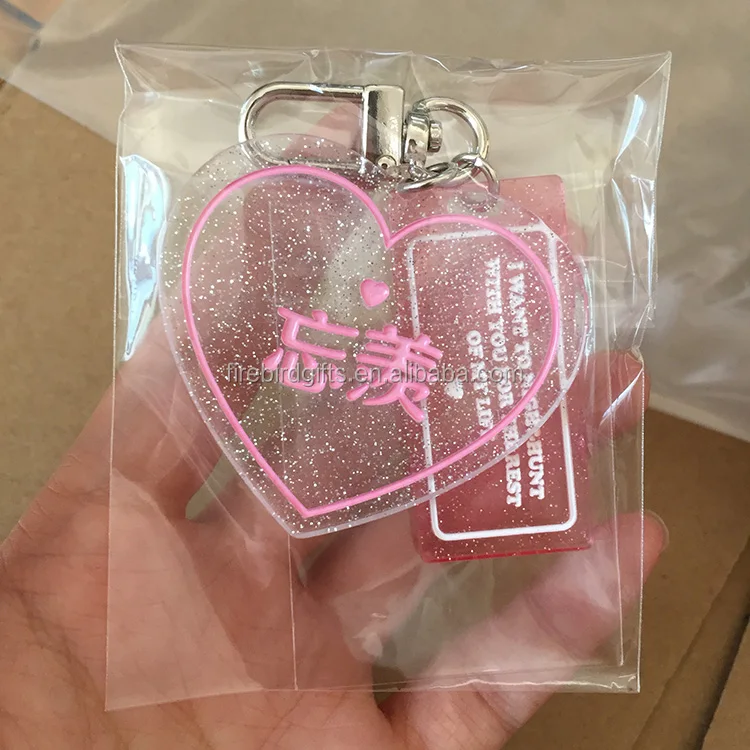 Download Ticket Hotel Heart Shape Clear Acrylic Keychain Custom ...