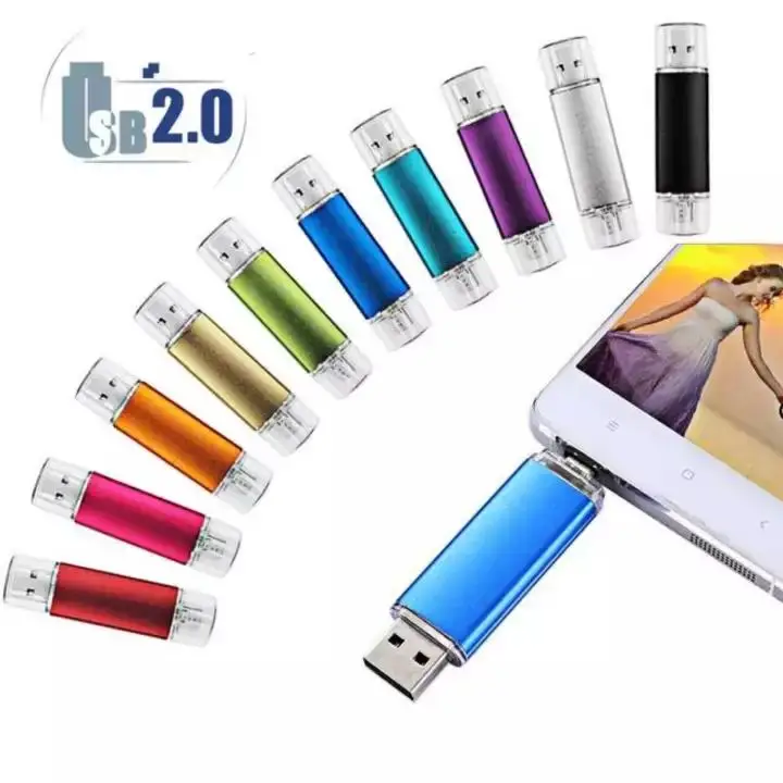 

2 in 1 OTG micro USB 2.0 flash pen drive for android smart phone computer, Multiple colors