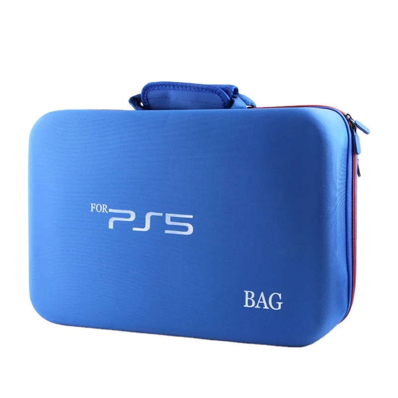 

Protective Deluxe Bag Adjustable Handle Bag Travel Carrying Case For PS5 Console - Blue