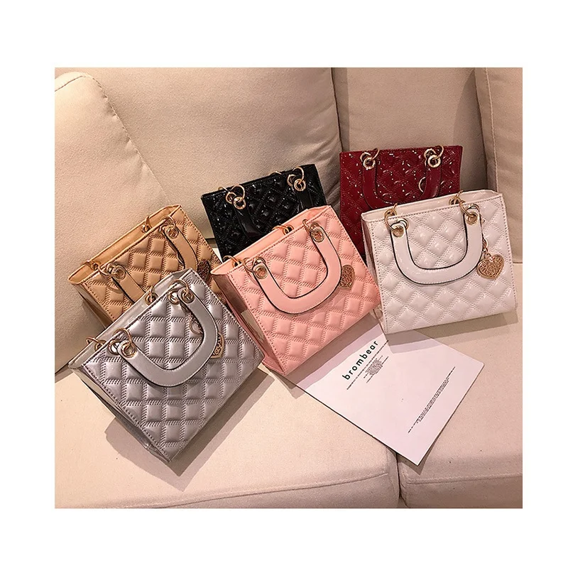 

Luxury Handbags Female Designer Famous Brand Shoulder Bags Lattice Crossbody Bags For Women Ladies Patent Leather Messenger Bag, Picture women handbag