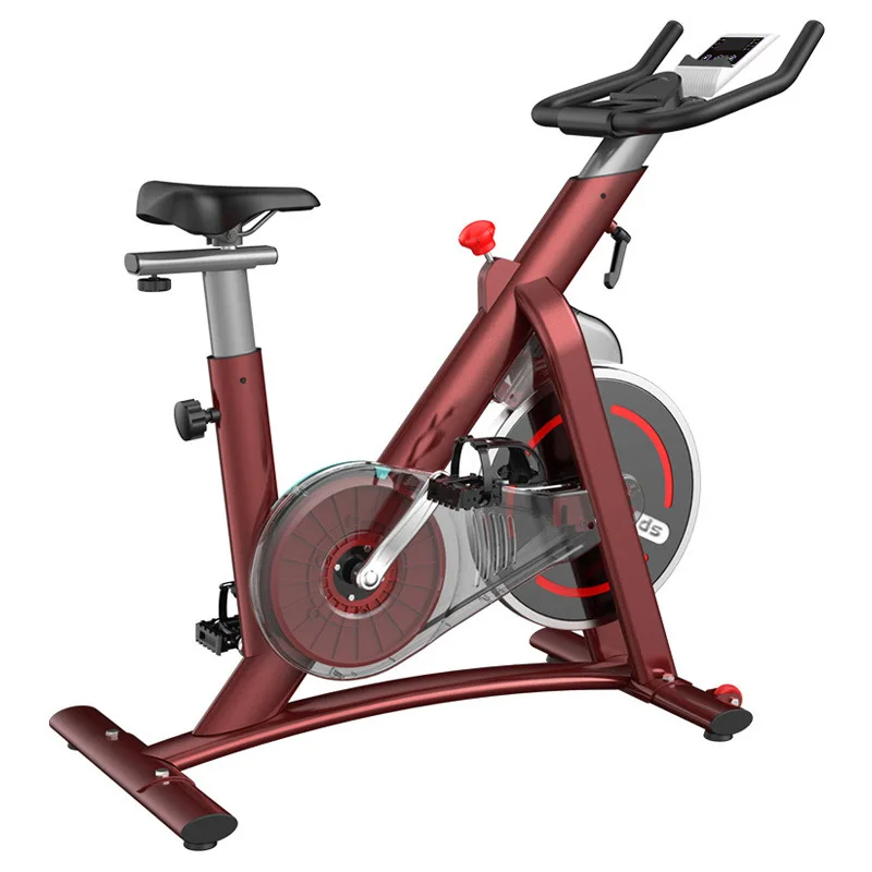 

indoor cycling bike stationary static exercise bikes commercial home stainless tablet holder for spin bike magnetic resistance, Red/gray