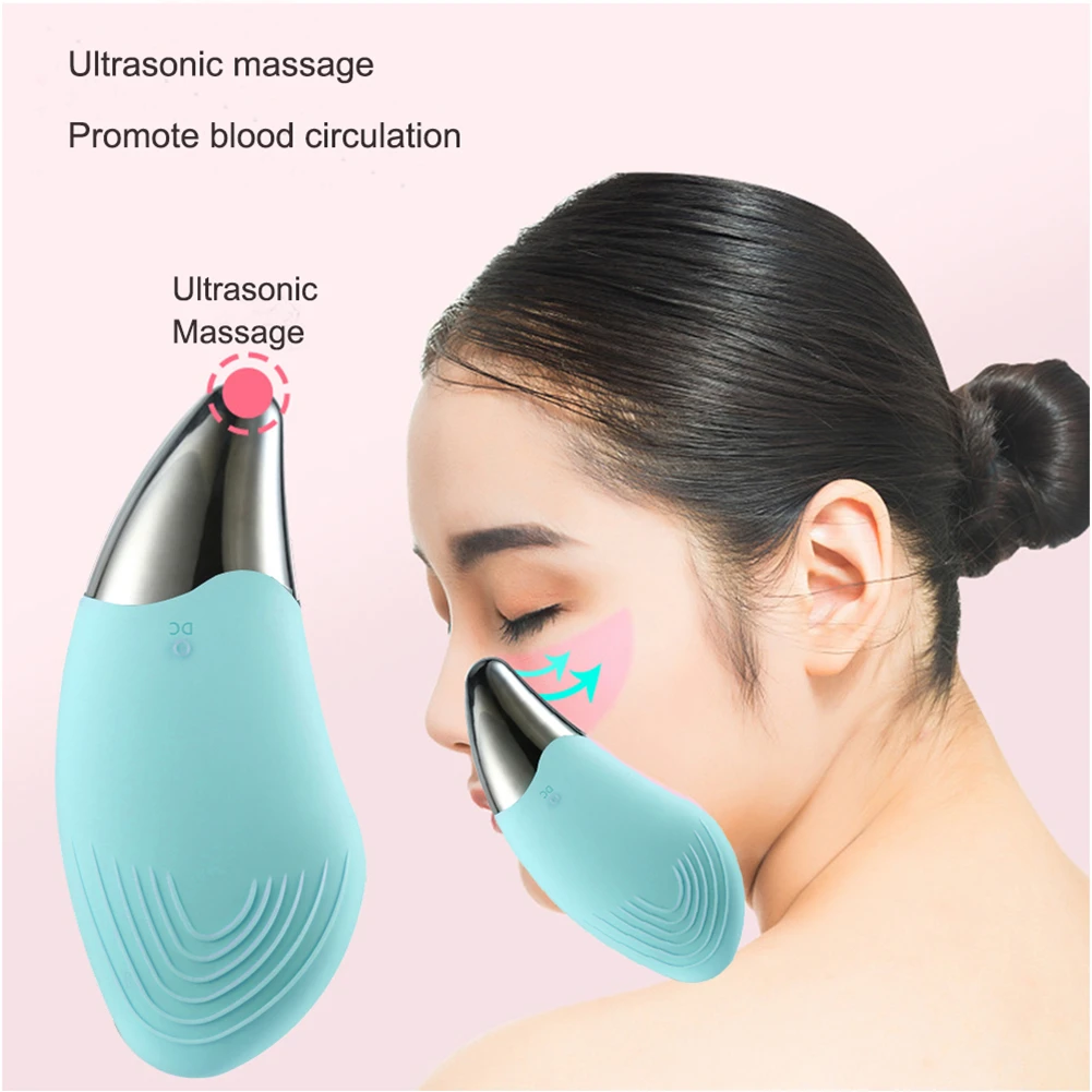 

Free Shipping Wireless USB Mini Beauty Product Waterproof Silicone Sonic Face Massage Vibration Facial Cleansing Brush Electric, Pink,light green