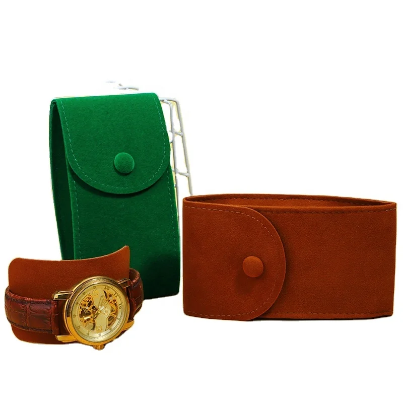 

Custom Wristwatch Pouch Velvet Watch Band Storage Electronic watch Package