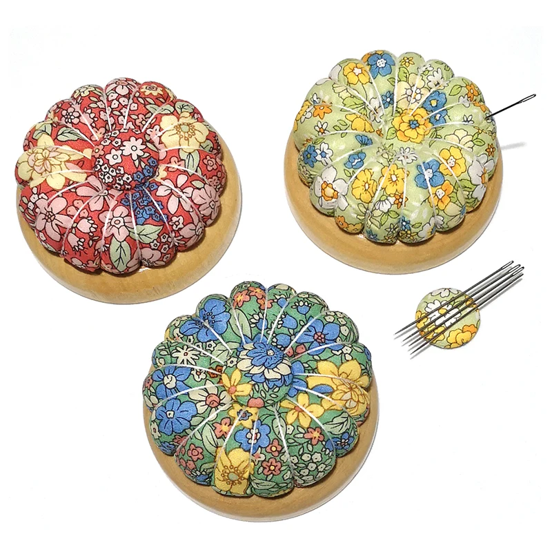 

Free shipping pumpkin Pin Cushion Wooden base needle sucker magnet Sewing Accessory Belt magnetic E511, Colors