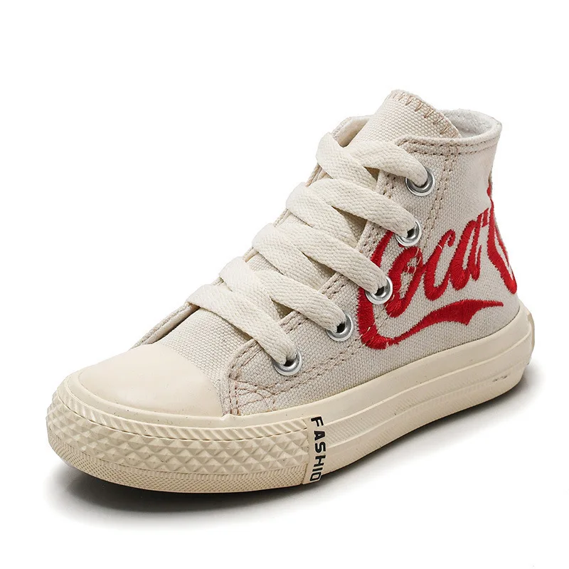 

Children Canvas Shoes Spring Autumn High Top Sneakers For Boys Girls Student Shoes Kids School Sneakers Casual Sports Shoe