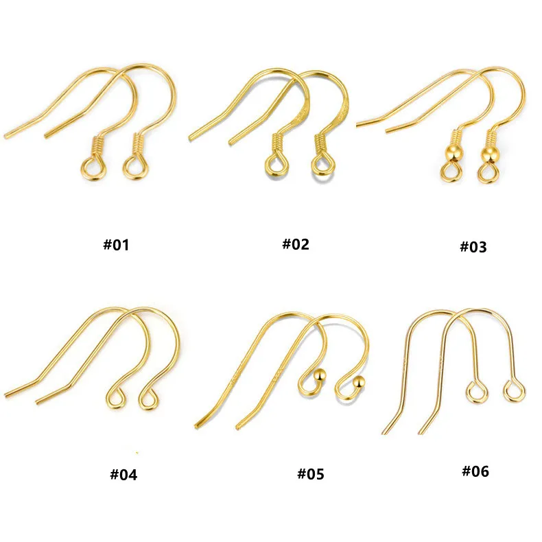 

925 Sterling Silver Hypoallergenic Earring Hooks,Ear Wires Fish Hooks for Jewelry Making