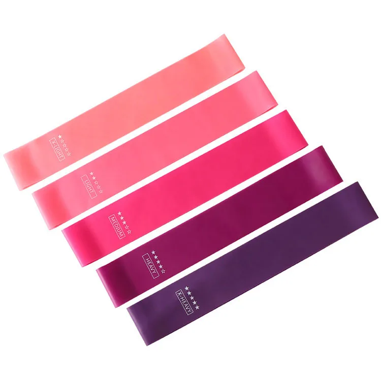 

Booty yoga exercise latex band resistance band powerband resistance bands with logo, Customized color
