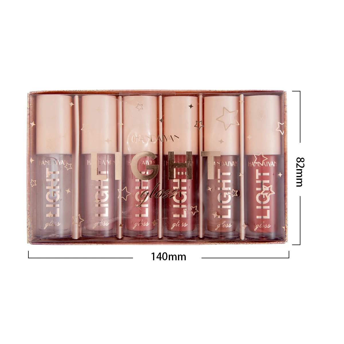 

HANDAIYAN Mirror Water Liquid Lip Gloss Waterproof Long Lasting 6pcs/box Lip Gloss Kit Lips Cosmetics, A b set color