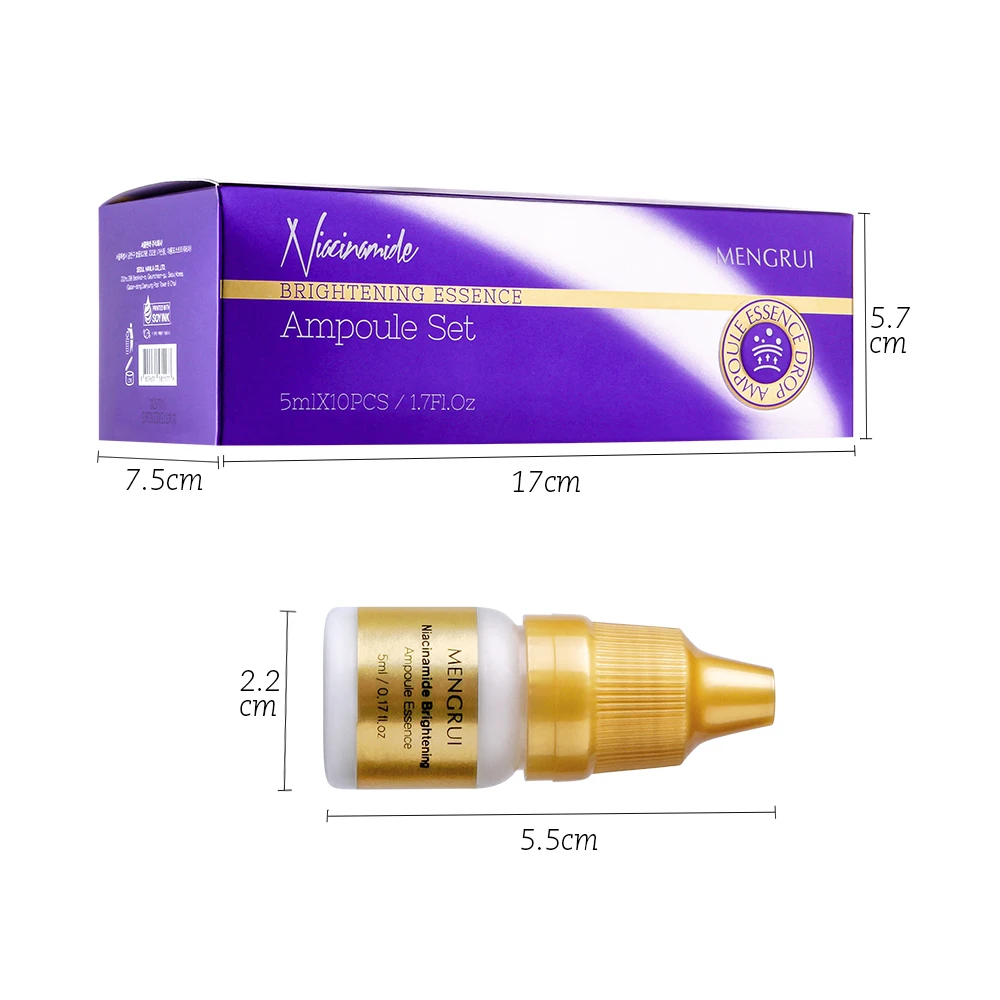 

moisture facial serum acid hyaluronic Niacinamide brightening ampoule serum, White