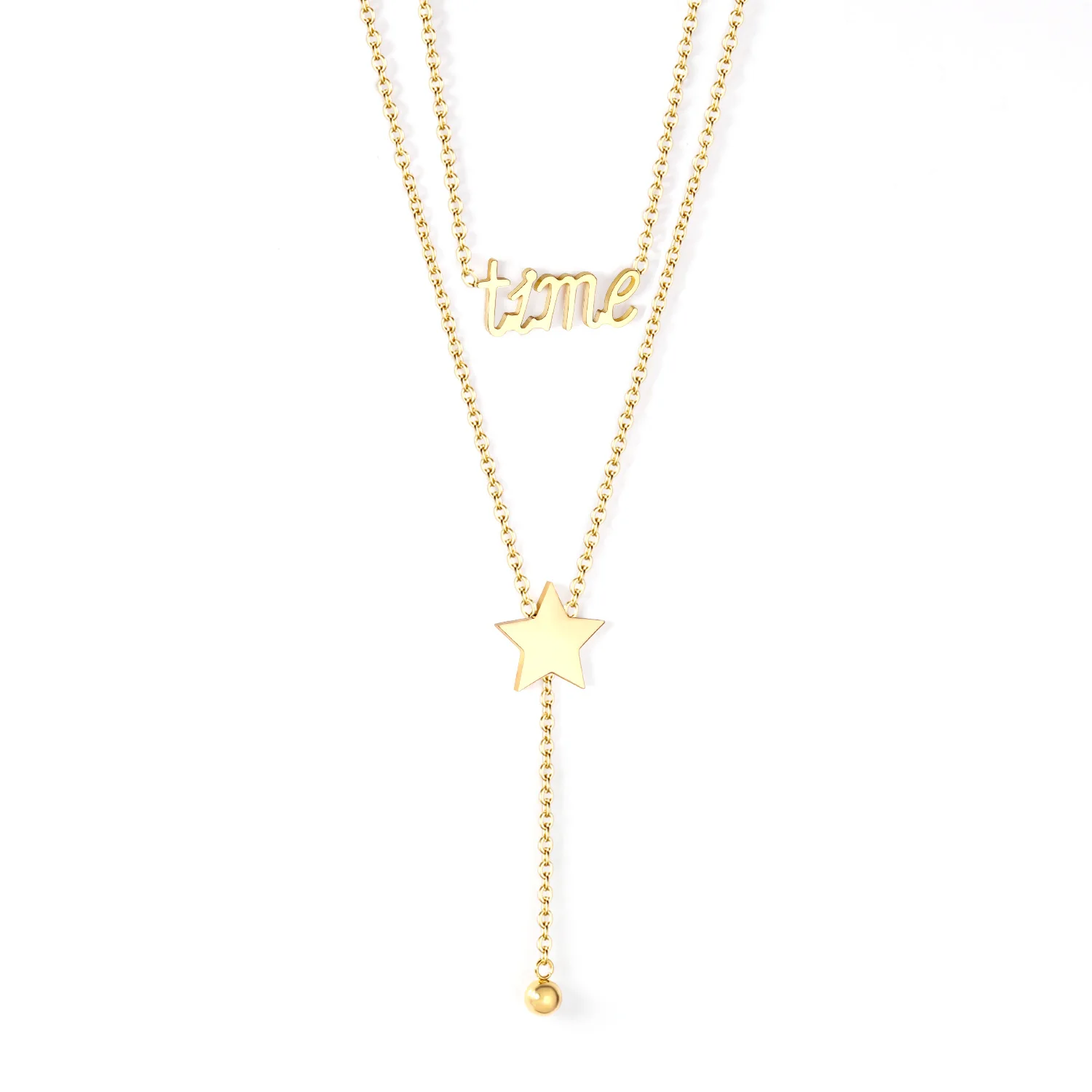 

Engrave Letter Necklace Jewelry 18k Gold Name Necklace Stainless Steel Gold Filled Jewelry, Gold/silver available