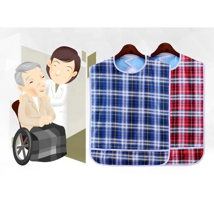 

FreeExport Custom adult bib pocket waterproof leak proof plus size adult bib