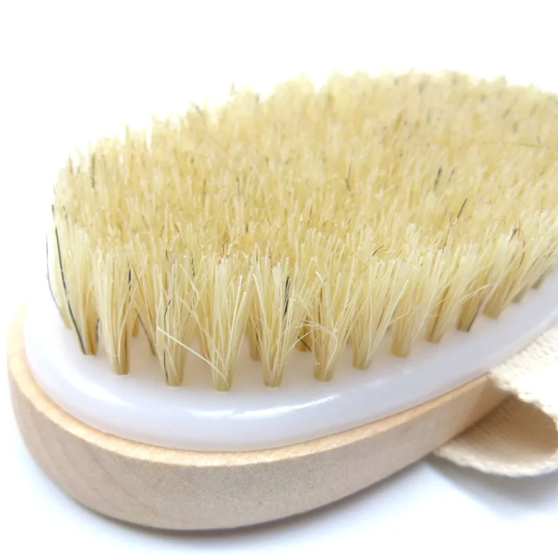 

Wholesale Round Wooden Natural Bristle Dry Brushing Body Brush Organic Spa Exfoliating Massage Scrubber Brush