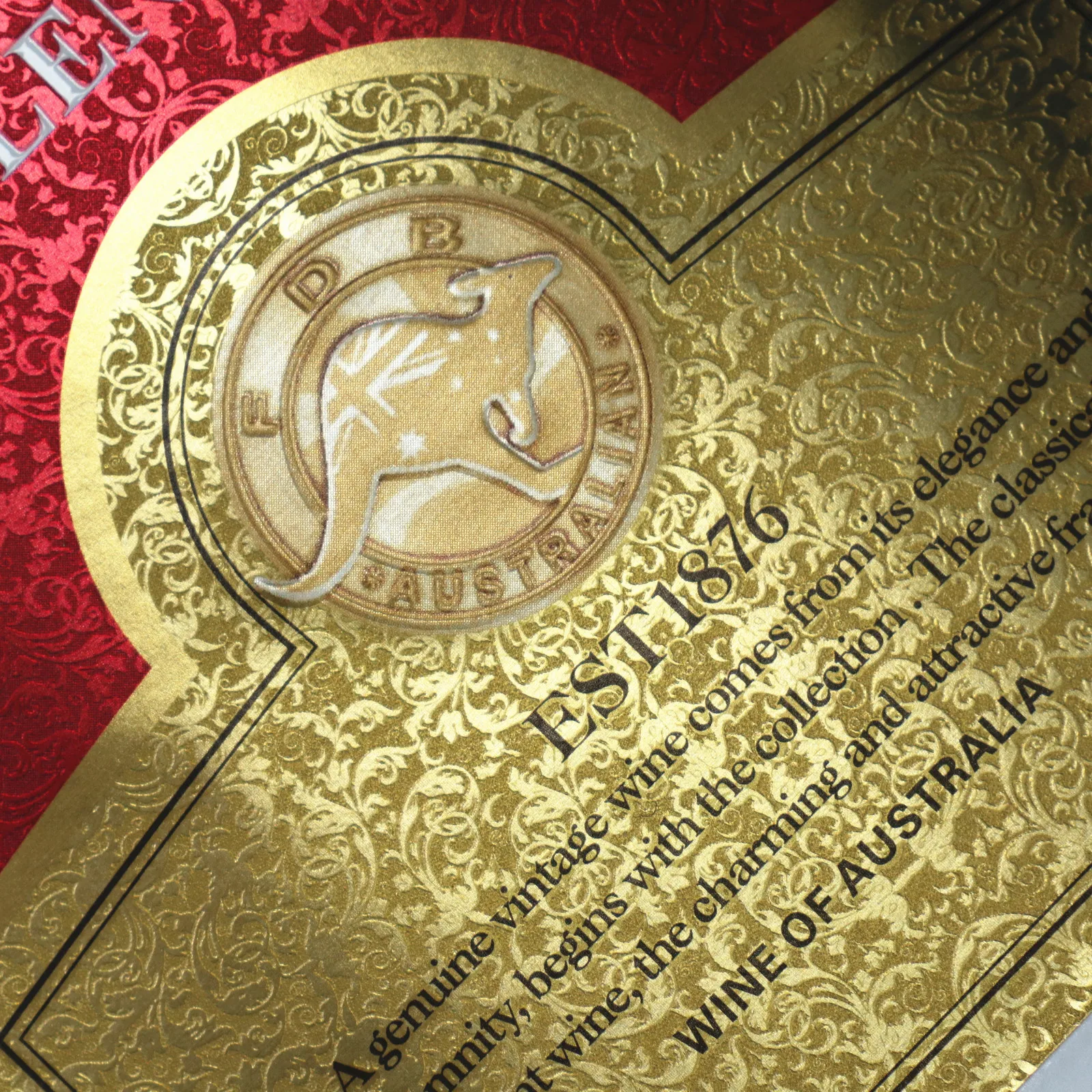 Custom Self Adhesive Print Wine Label Stamping Foil Embossed Label For