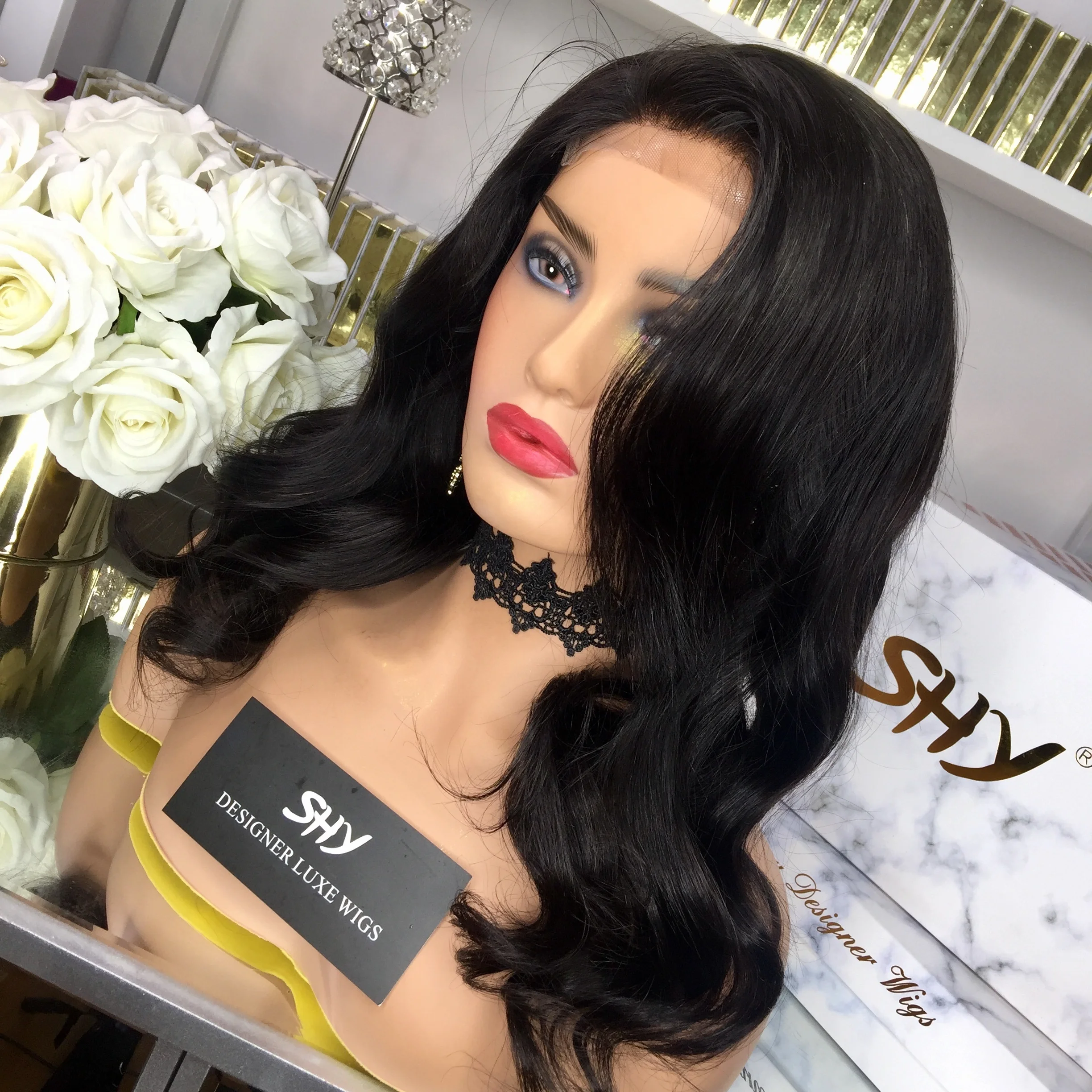 

Shy Luxe Wigs Brazilian Hair Lace Wig Lace Front Wig With Baby Hair For Black Women Bleached Knots