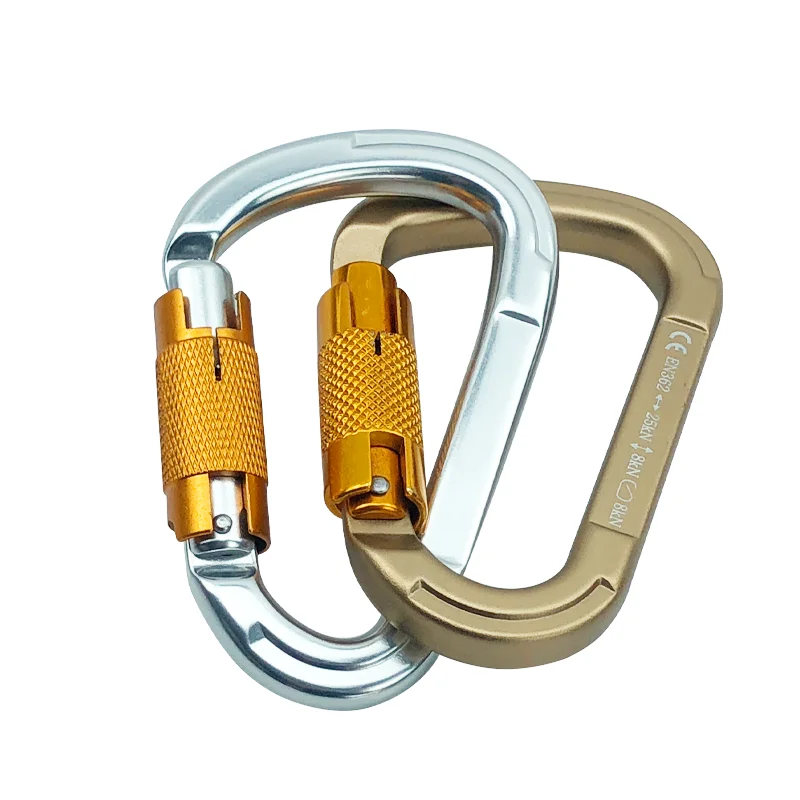 
2020 Amazon New Product High Quality 25KN Customized color Aluminum Swivel Carabiner 