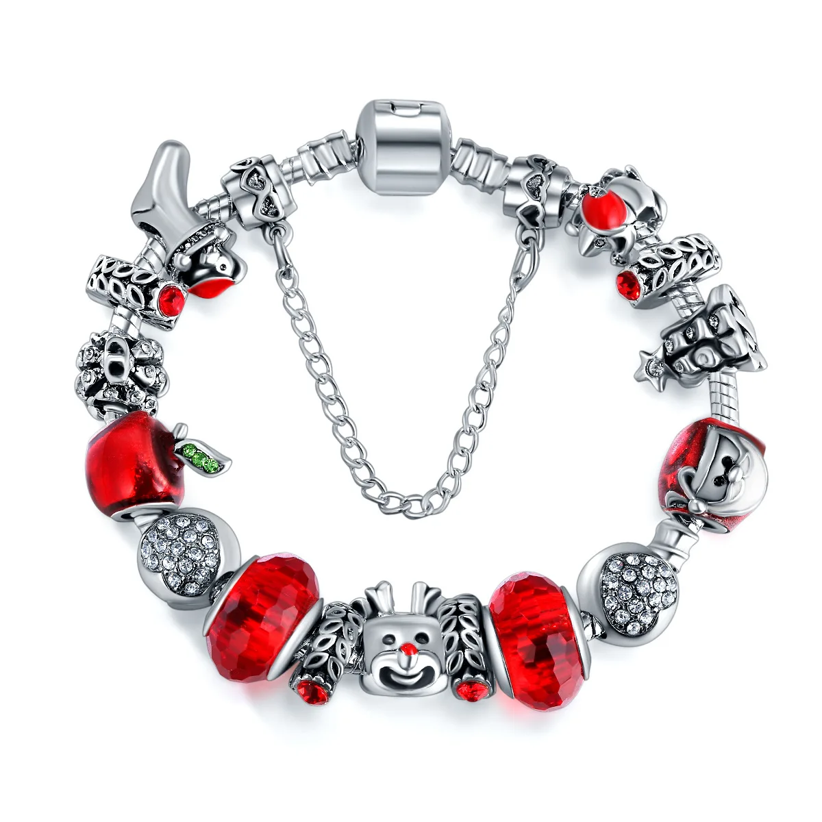 

Christmas jewelry Set Bracelets for Women Custom Alloy Beads Bracelet, As picture