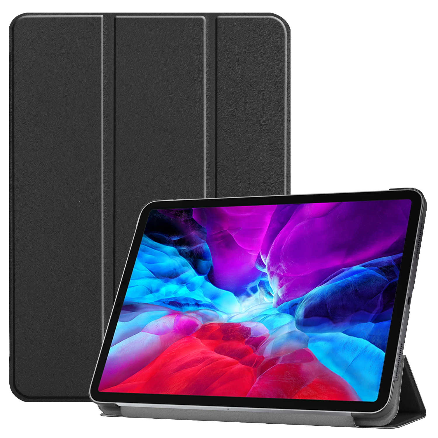 

CYKE Wholesale Trifold Flip Tablet Case 12.9inch Pu Leather Case For Apple 2020 2018 Ipad Pro 12.9 Tablet Cover