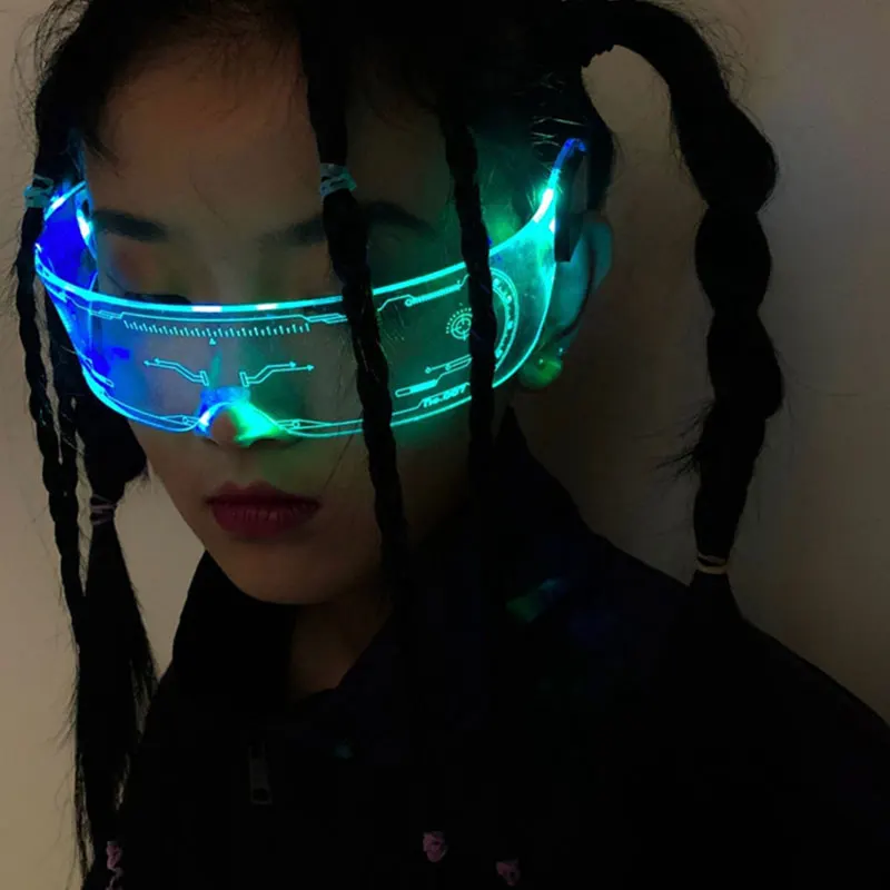 

Cyberpunk future technology sense glasses science fiction led disco ins luminous Sunglasses