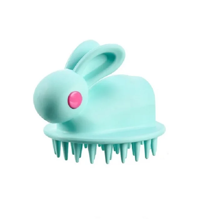 

RTS High Quality Cute Rabbit Soft Gel Shampoo Brush Scalp Care Handheld Head Massage Brush