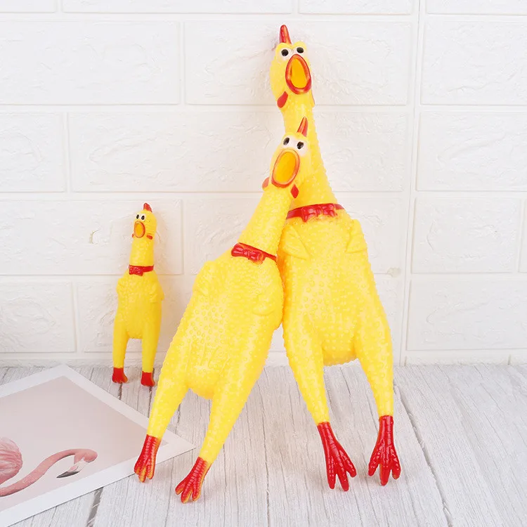 

Small And Large Numbers Of Screaming Chicken Enamel Scream Chicken Trick People Sound Pet Toys, Yellow