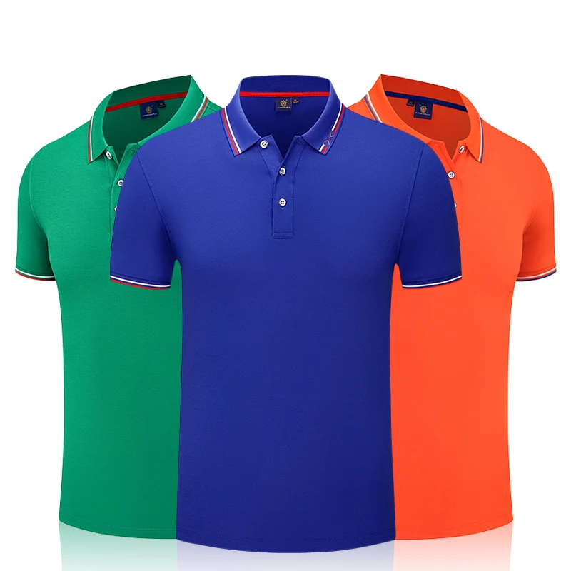 Wholesale British Plus Size Lapel Casual Golf T Shirts Color Combination Sport Short Sleeve Embroidered Men's Polo
