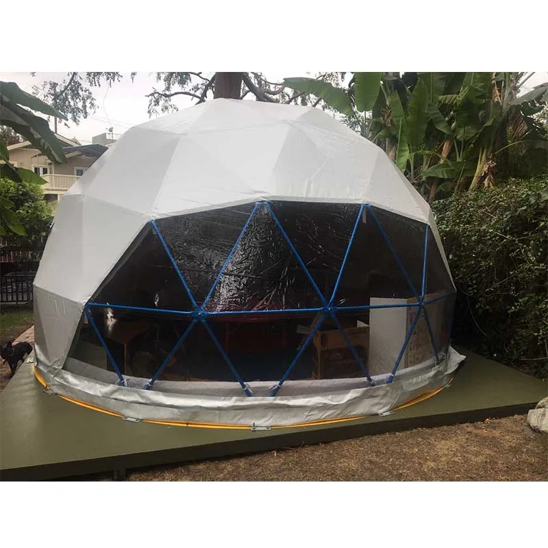 

In Stock 6m diameter Geo dome house canvas glamping rest dome tent, Customizable