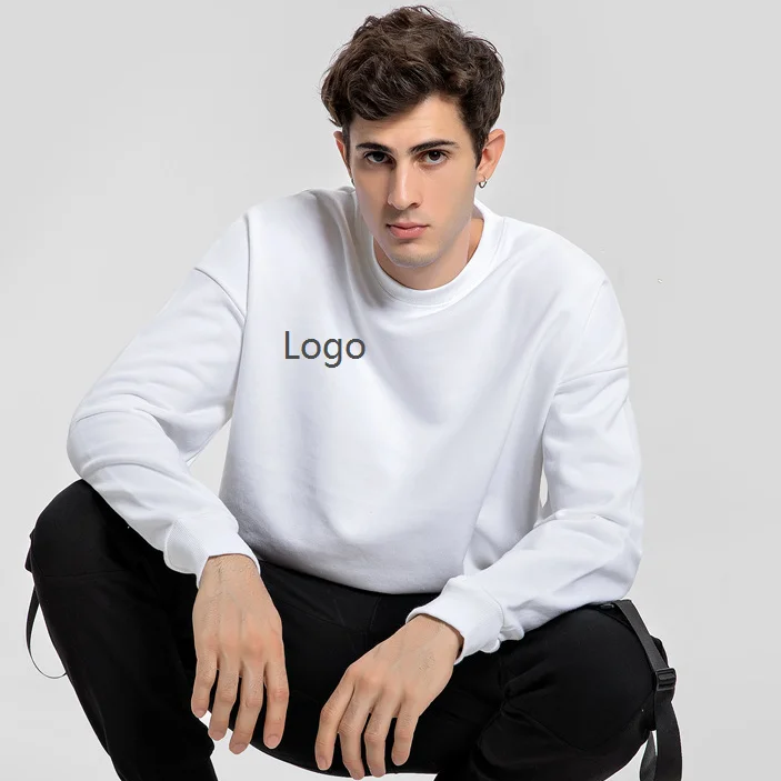 

Custom Logo Men's Hoodie Sweatshirt Purple Long Sleeves 100%cotton Hoodie Men