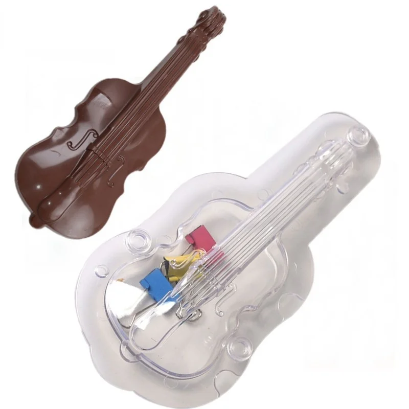

Violin Cake Chocolate Jelly Candy Sugar Art Mold Guitar Chocolate Mold Three-dimensional Mold Crafting Tools Accessories