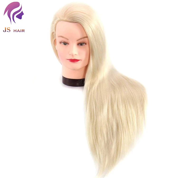 

Barber mannequin heads with hair for braiding, long hair manikin doll training head cosmetology