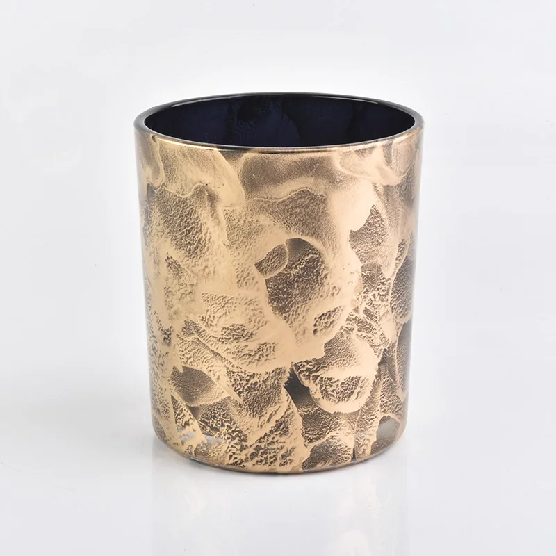 decoratived glass candle jar