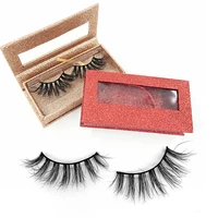 

Wholesale Own Brand Custom Logo Makeup Custom Lash Box Real Mink wispy Strip Eyelash 3d Mink Eyelashes