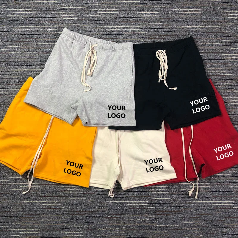 

2020 New fashion Wholesale Men's Fitness Sports Shorts Printed Cotton Fleece Sweat Shorts, Picture shows