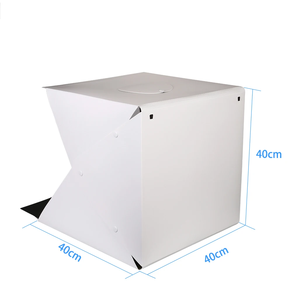 

Wholesale Portable 40cm Mini Photograph Camera USB LED Light Soft Box Tent Folding Photo Studio, White with black