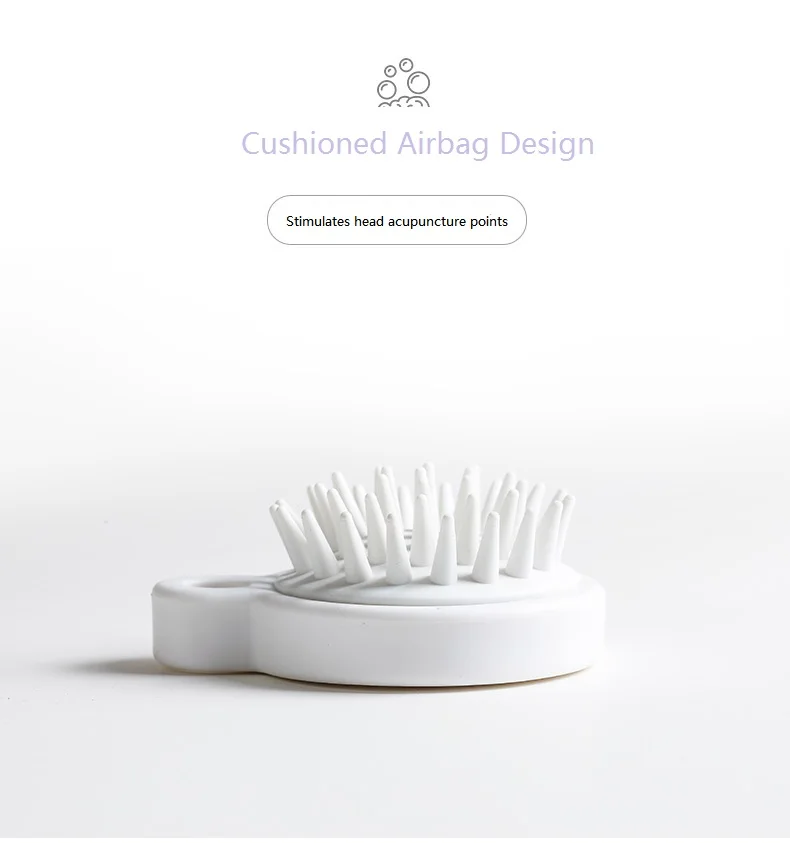 

Hair Washing Brush Head Scratcher No Print Scalp Massage Comb Silicone Polypropylene Massage Comb Hair Washing Brush, White