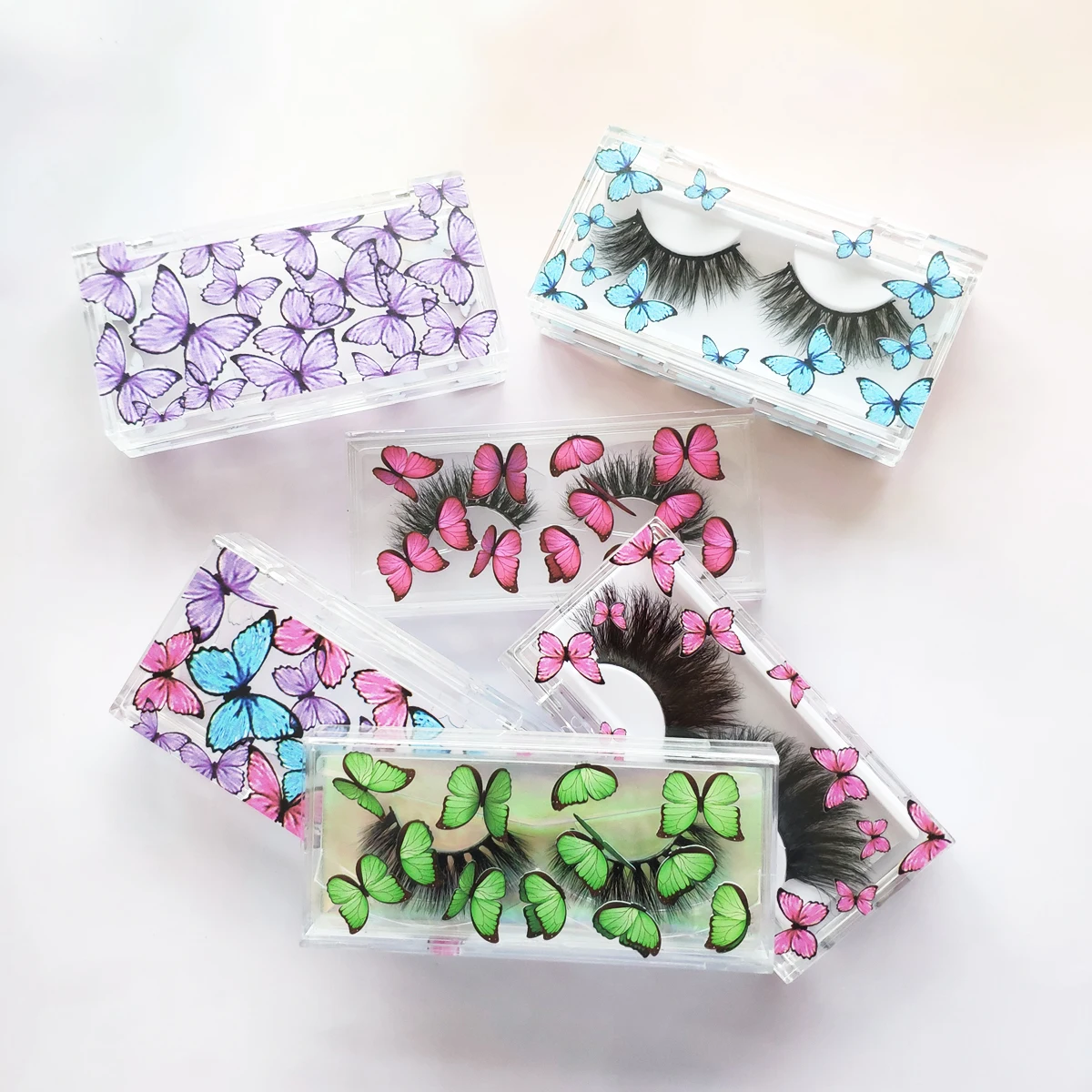 

eyelash vendor customized boxes with custom lash box eyelash case 3d 5d 25mm 30mm 20mm 18mm mink lash butterfly lashbox
