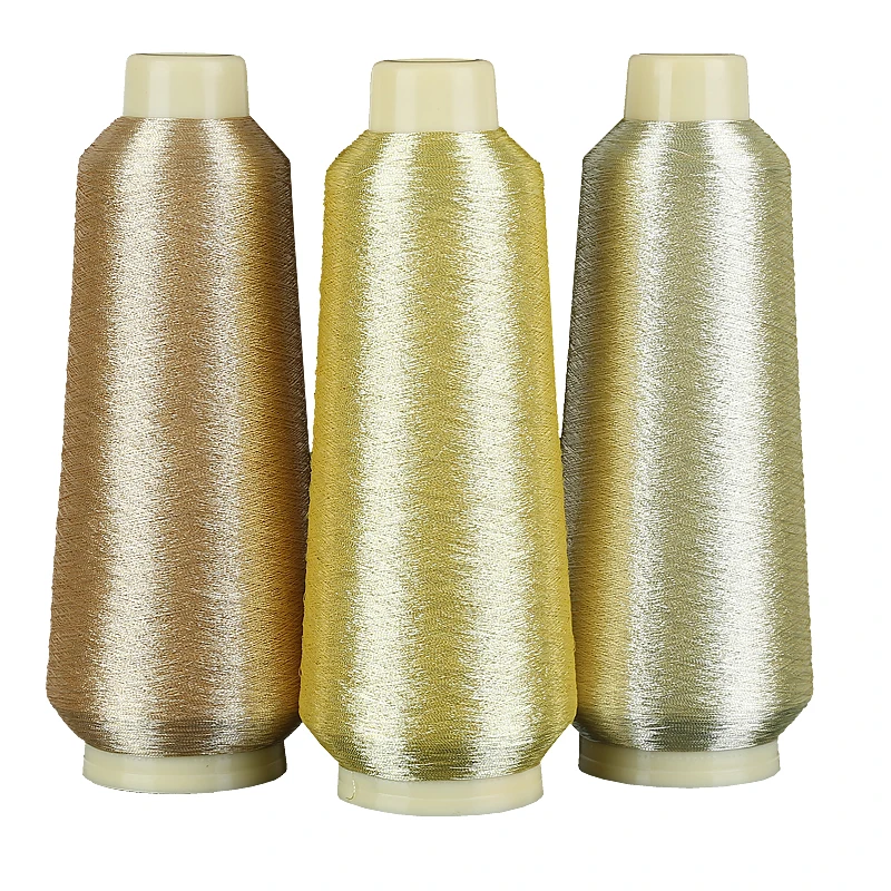 
MH Type Rayon/Polyester Composition Of Lurex yarn China Factory Wholesale Nylon Metallic Yarn 