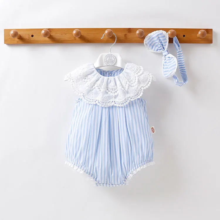 

Baby clothes 0 6 months baby rompers with headband set baby knot romper, Picture