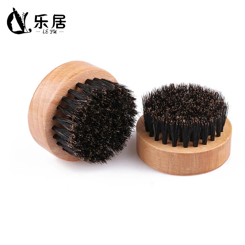 

Spot beech men's modeling beard care set brush bristle hair beard brush oil brush can be customized
