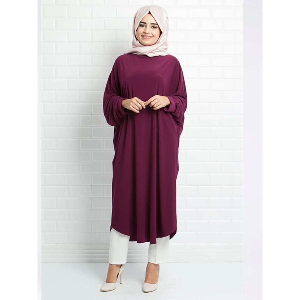 

Modest dress Solid Muslim Abaya dress Latest Design Islamic Clothing Arabic Style Dubai Muslim Abaya for Women