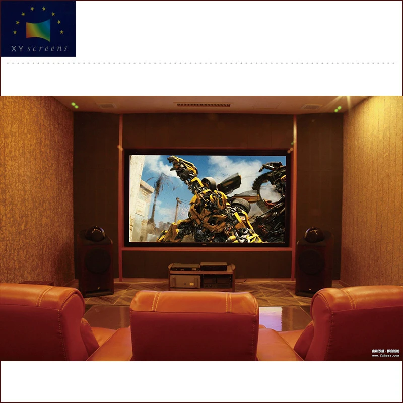 
xyscreen ALR Black Crystal Fixed Frame Projector Screen for home theater for long throw projector 