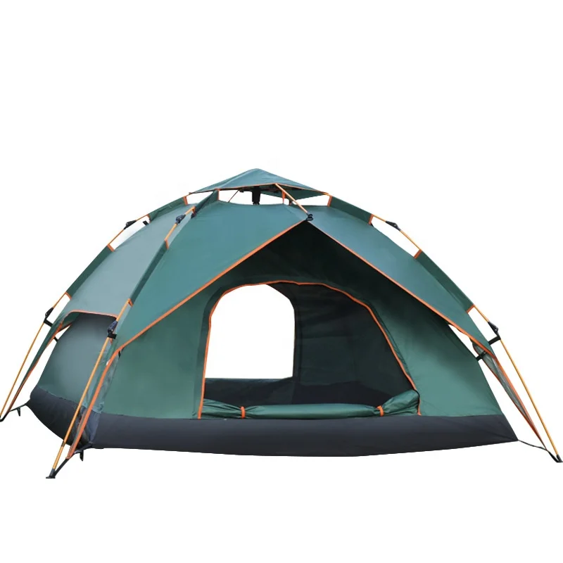 

4 Person Easy Pop up Tent Waterproof Automatic Setup 2 Doors-instant Family Tents Four-season Tent 1-2 Persons or 3-4 Persons, Blue, dark green