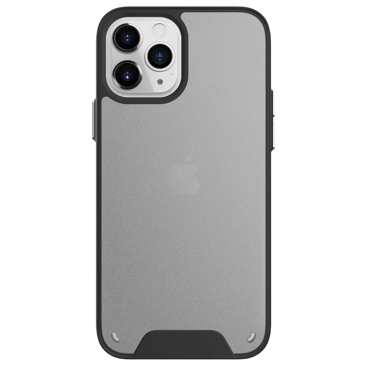 适用于iphone 12 pro的热半透明哑光后盖设计硬屏蔽混合tpu保护壳,带