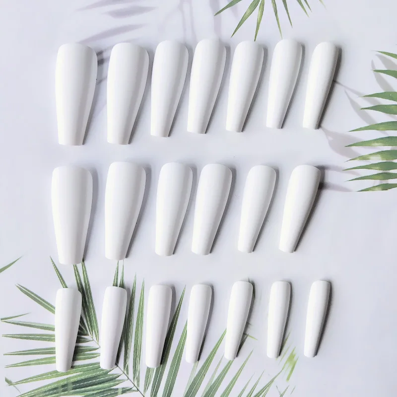 

new arrival matte nail press on fake nails with glue