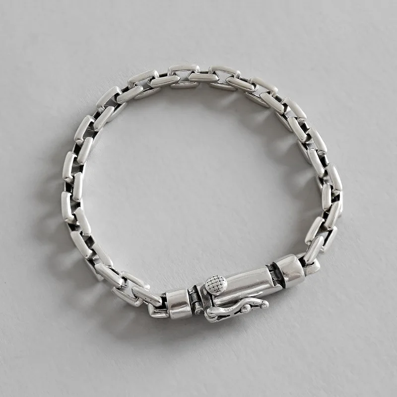 

Best Selling Simple Beautiful 925 sterling silver men chain bracelet