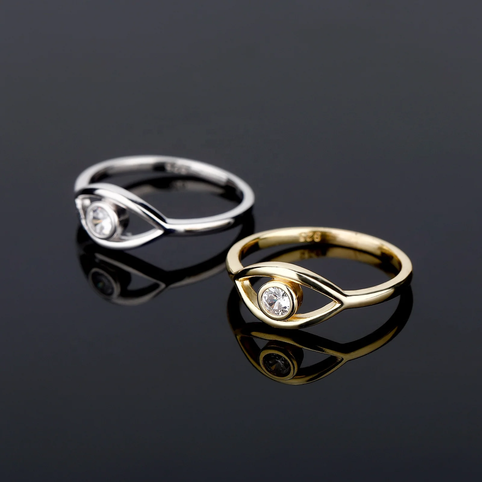 

2021 New Wholesale Hip Hop Iced Out Gold Plated diamond ring 925 Sterling Silver Diamond Wedding Engagement Rings Women Jewelry