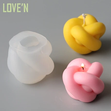

LOVE'N custom LV252C molde silicona velas Magic Ball Wax knot silicone mould handmade twisted candle mold