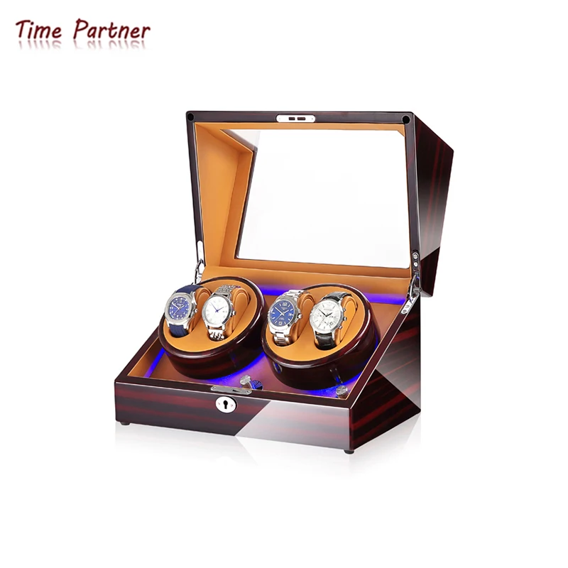 

Time partner professional automatic watch winder automatic opening with smart chip, Customizable