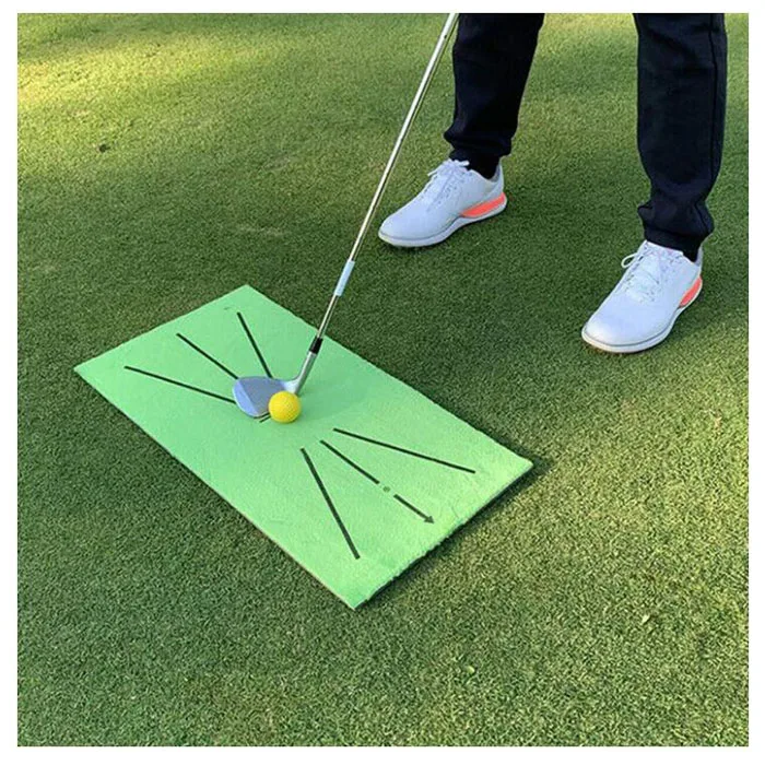 

Indoor Outdoor Golf Hitting Mat Velvet Golf Training Swing Mat Suitable For Men's Golf Gifts, Green