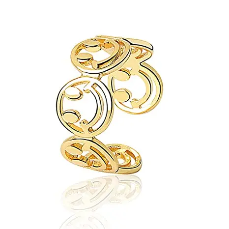 

2021 Ins New Arrival Cute Ring High Quality Adjustable Ring Trendy Open Smiley Face Ring for Unisex Gift, As picture